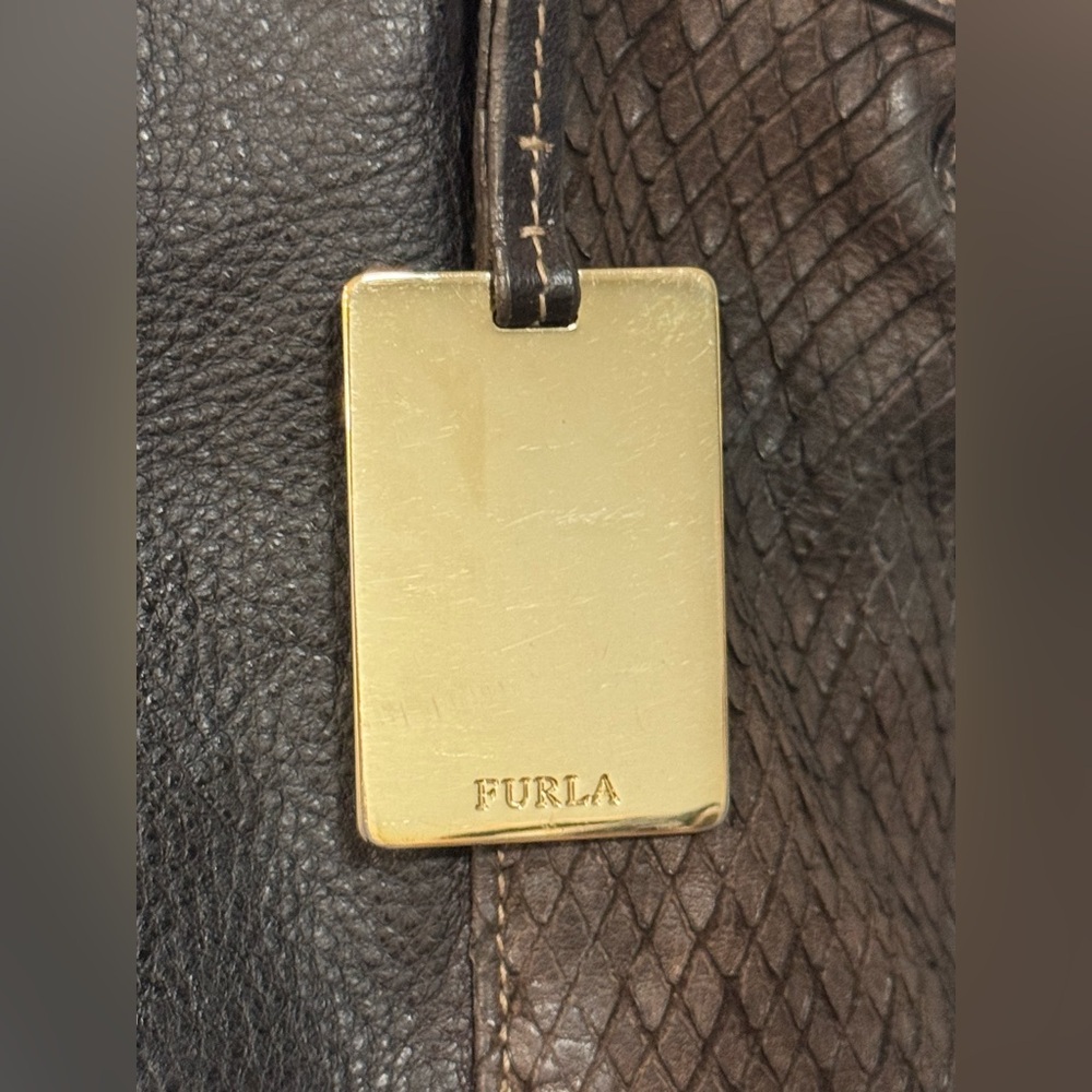 Furla Leather Snake Skin Bag - Picture 10 of 16